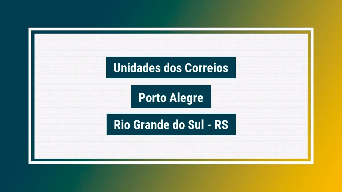 Imagem ilustrativa correios porto alegre rio grande do sul rs