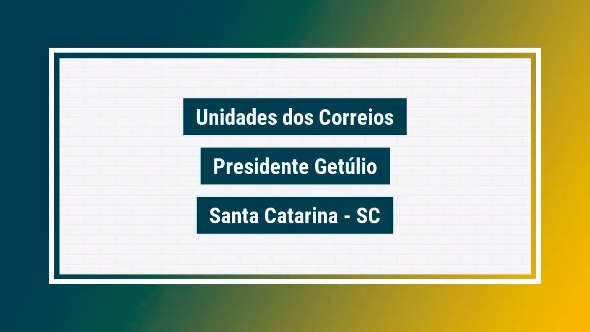 Imagem ilustrativa correios presidente getúlio santa catarina sc