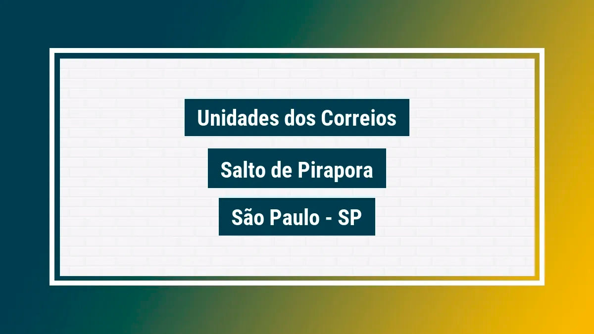 Imagem ilustrativa correios salto de pirapora são paulo sp