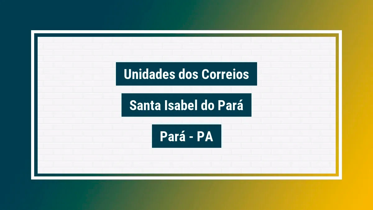 Imagem ilustrativa correios santa isabel do pará pará pa