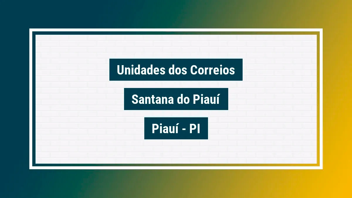 Imagem ilustrativa correios santana do piauí piauí pi