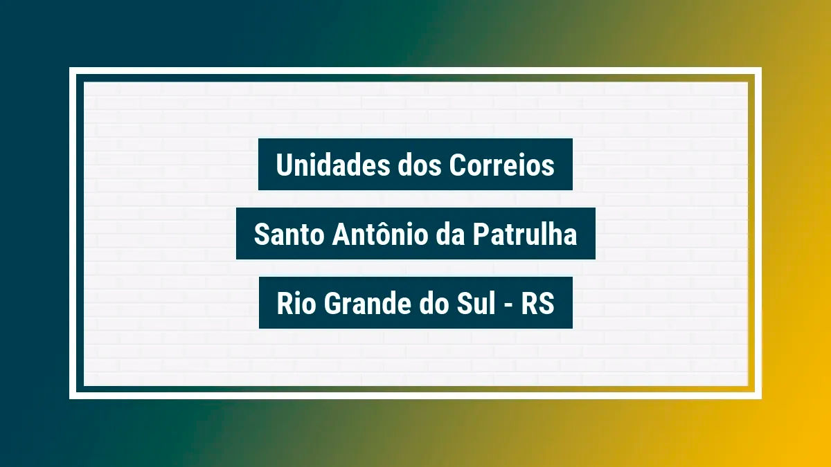 Imagem ilustrativa correios santo antônio da patrulha rio grande do sul rs