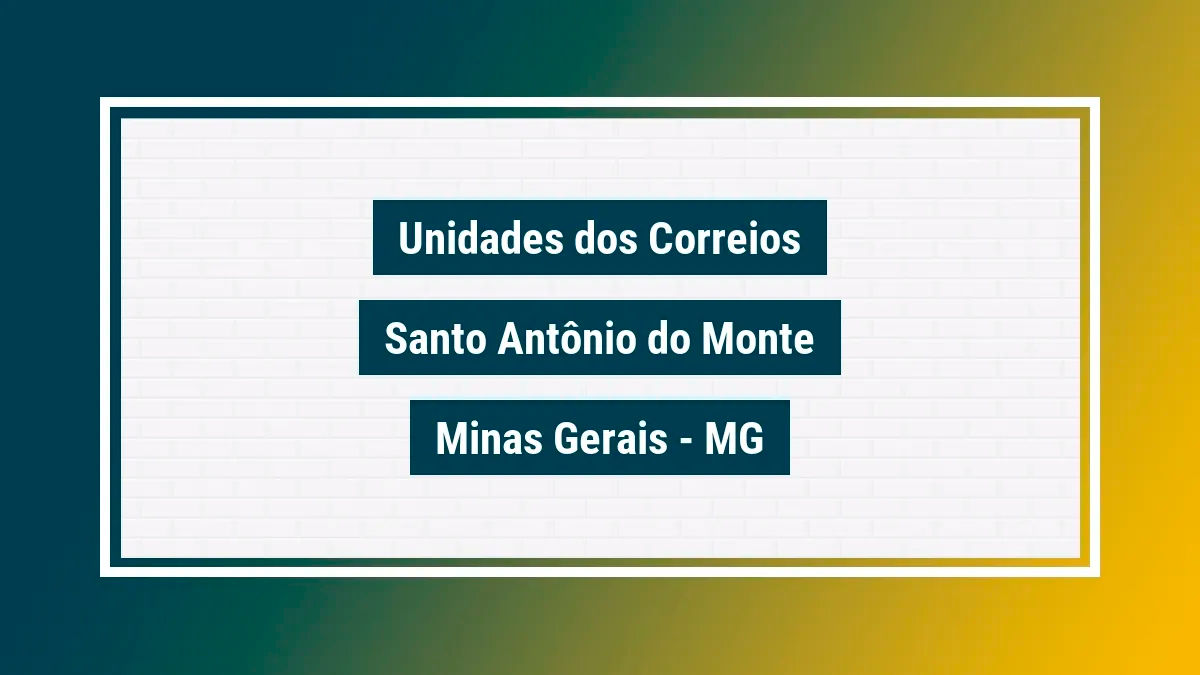 Imagem ilustrativa correios santo antônio do monte minas gerais mg