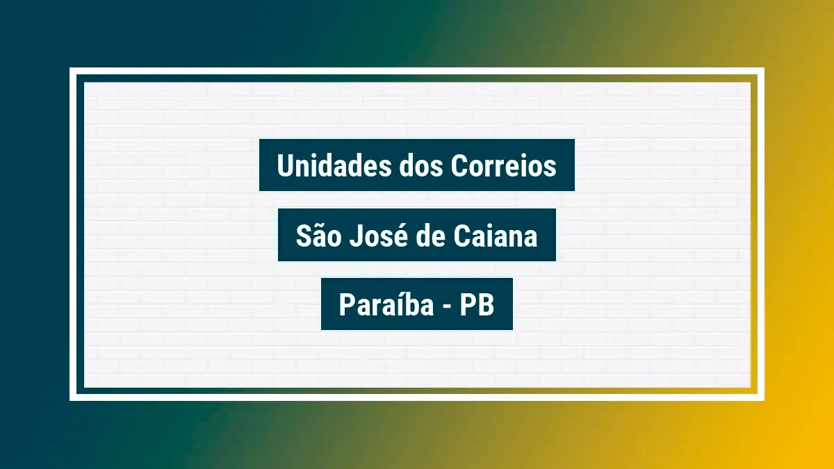 Imagem ilustrativa correios são josé de caiana paraíba pb