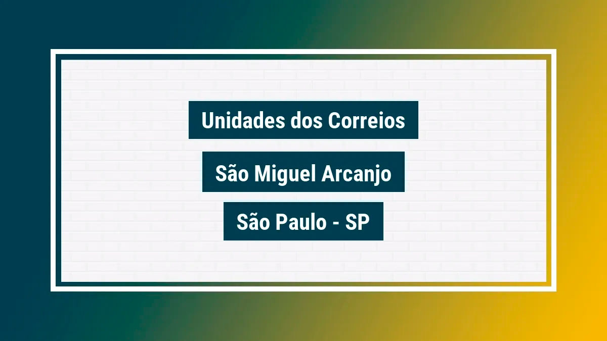 Imagem ilustrativa correios são miguel arcanjo são paulo sp