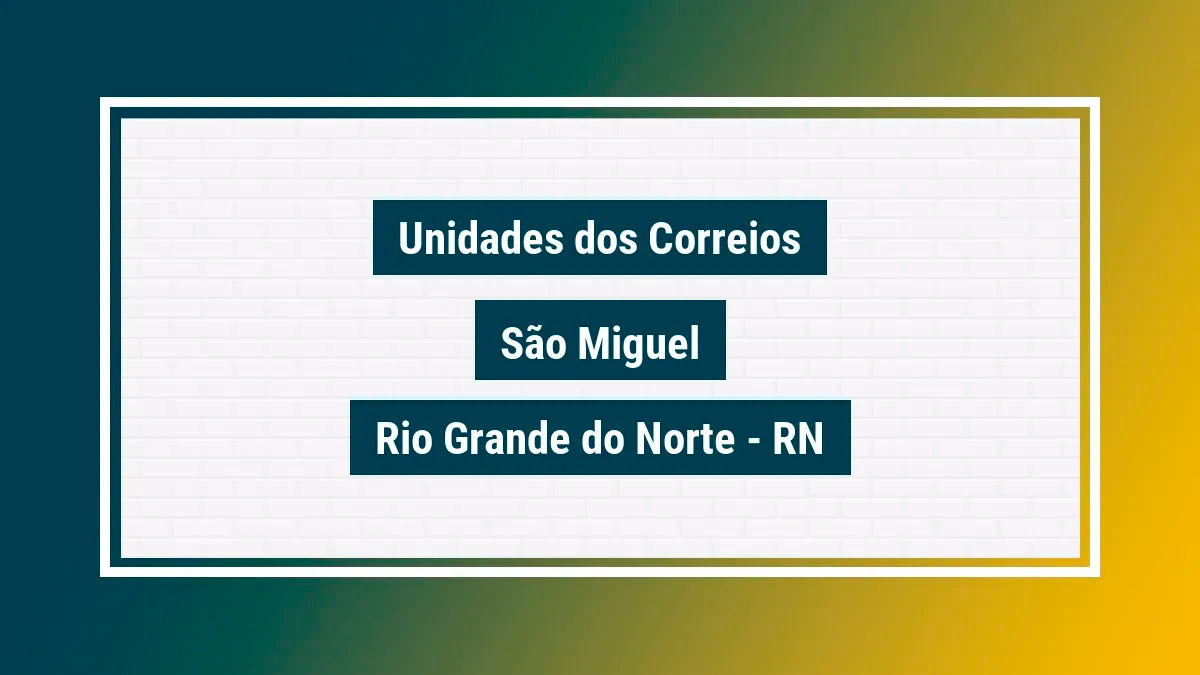 Imagem ilustrativa correios são miguel rio grande do norte rn