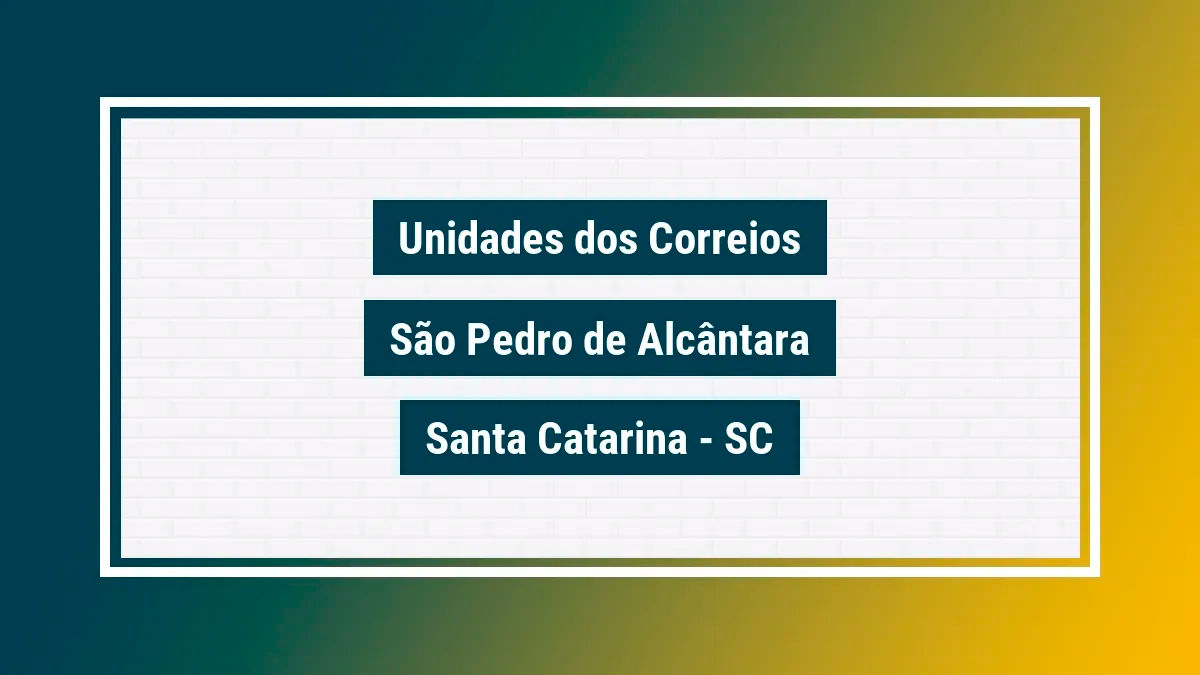 Imagem ilustrativa correios são pedro de alcântara santa catarina sc