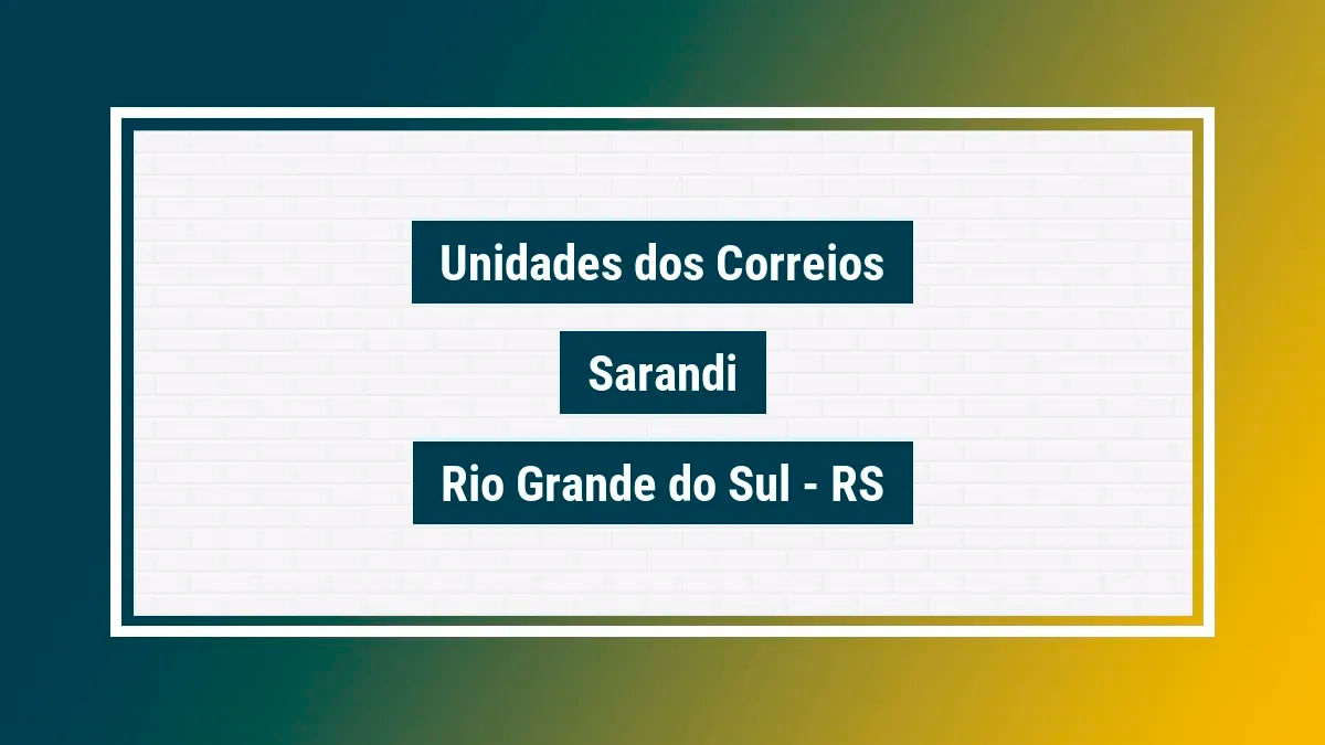 Imagem ilustrativa correios sarandi rio grande do sul rs