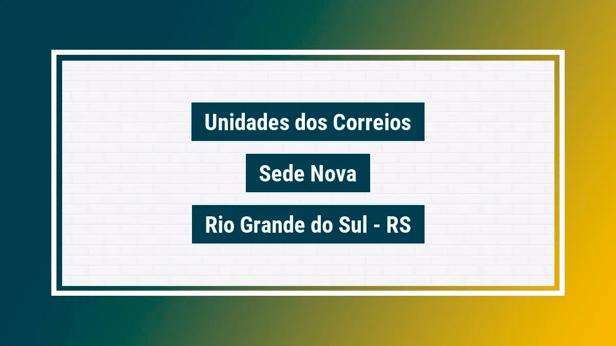 Imagem ilustrativa correios sede nova rio grande do sul rs