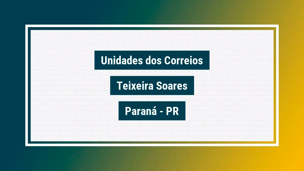 Imagem ilustrativa correios teixeira soares paraná pr