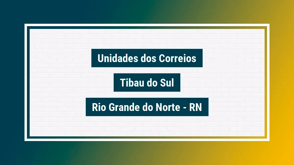Imagem ilustrativa correios tibau do sul rio grande do norte rn