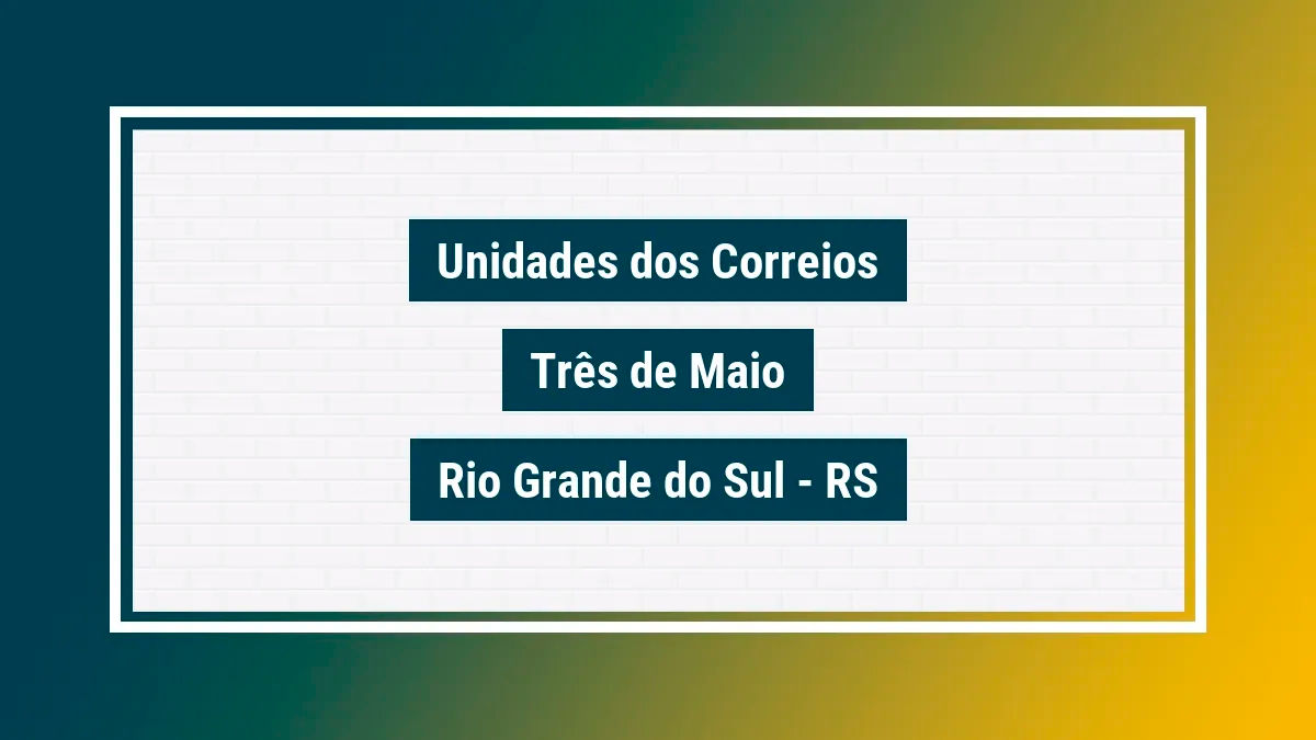 Imagem ilustrativa correios três de maio rio grande do sul rs