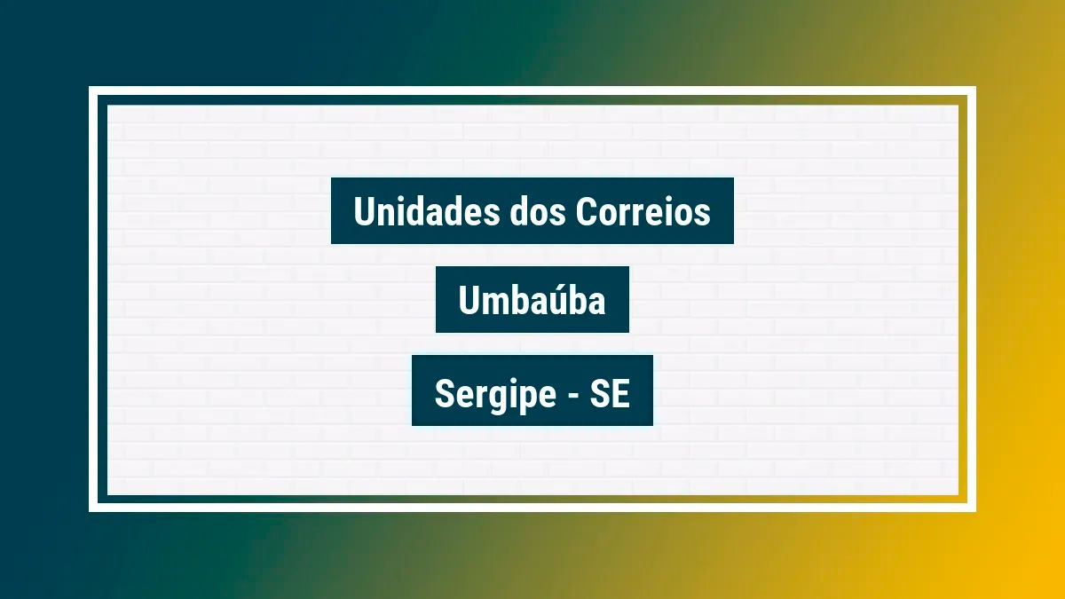 Imagem ilustrativa correios umbaúba sergipe se