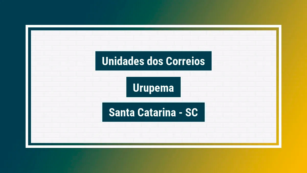 Imagem ilustrativa correios urupema santa catarina sc