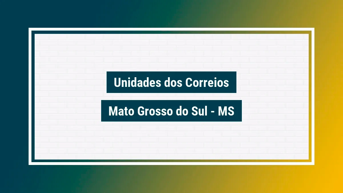 Imagem ilustrativa correios mato grosso do sul ms
