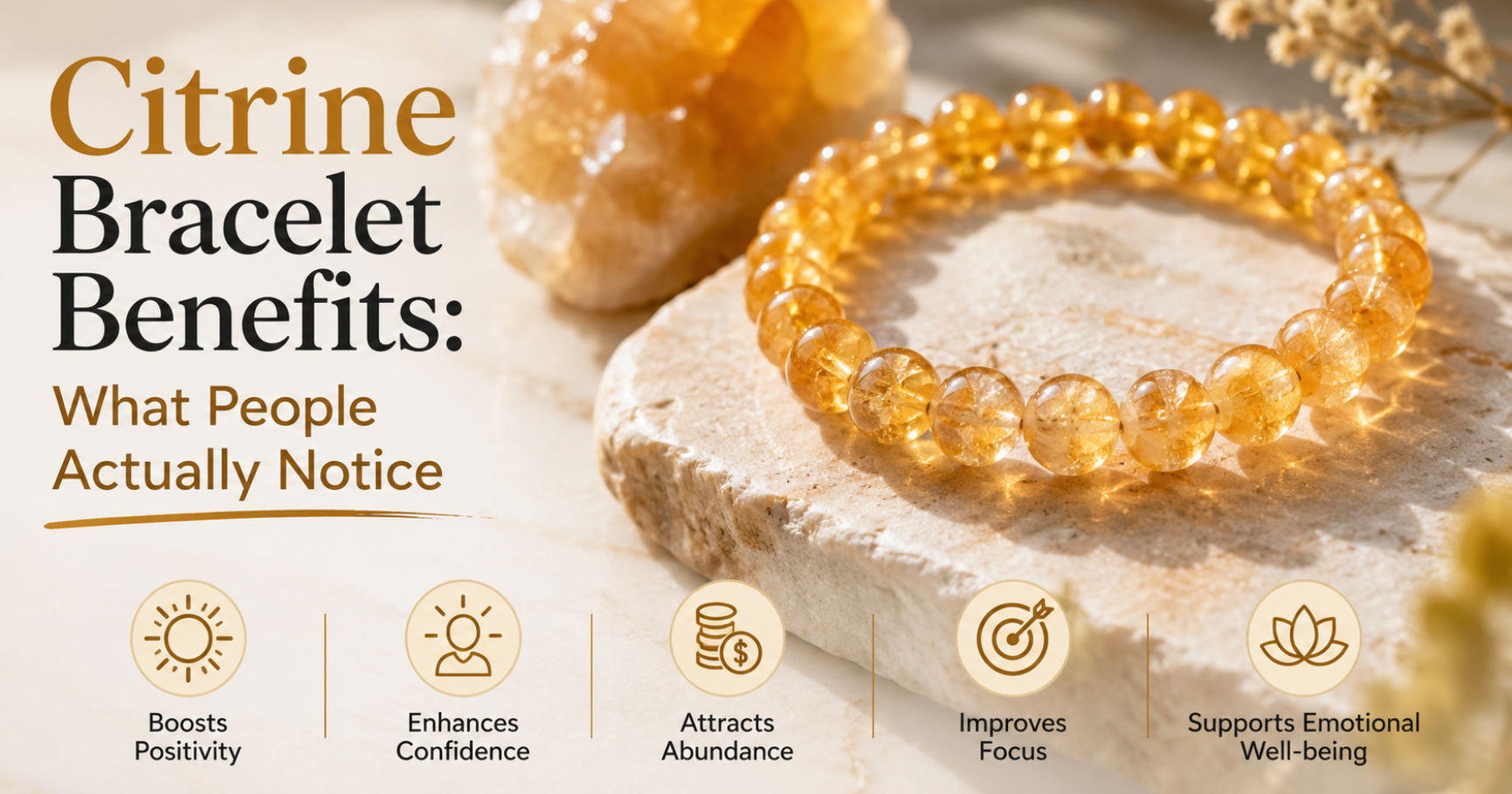 Citrine Bracelet Benefits for Money, Success & Prosperity 2 Citrine Bracelet Benefits