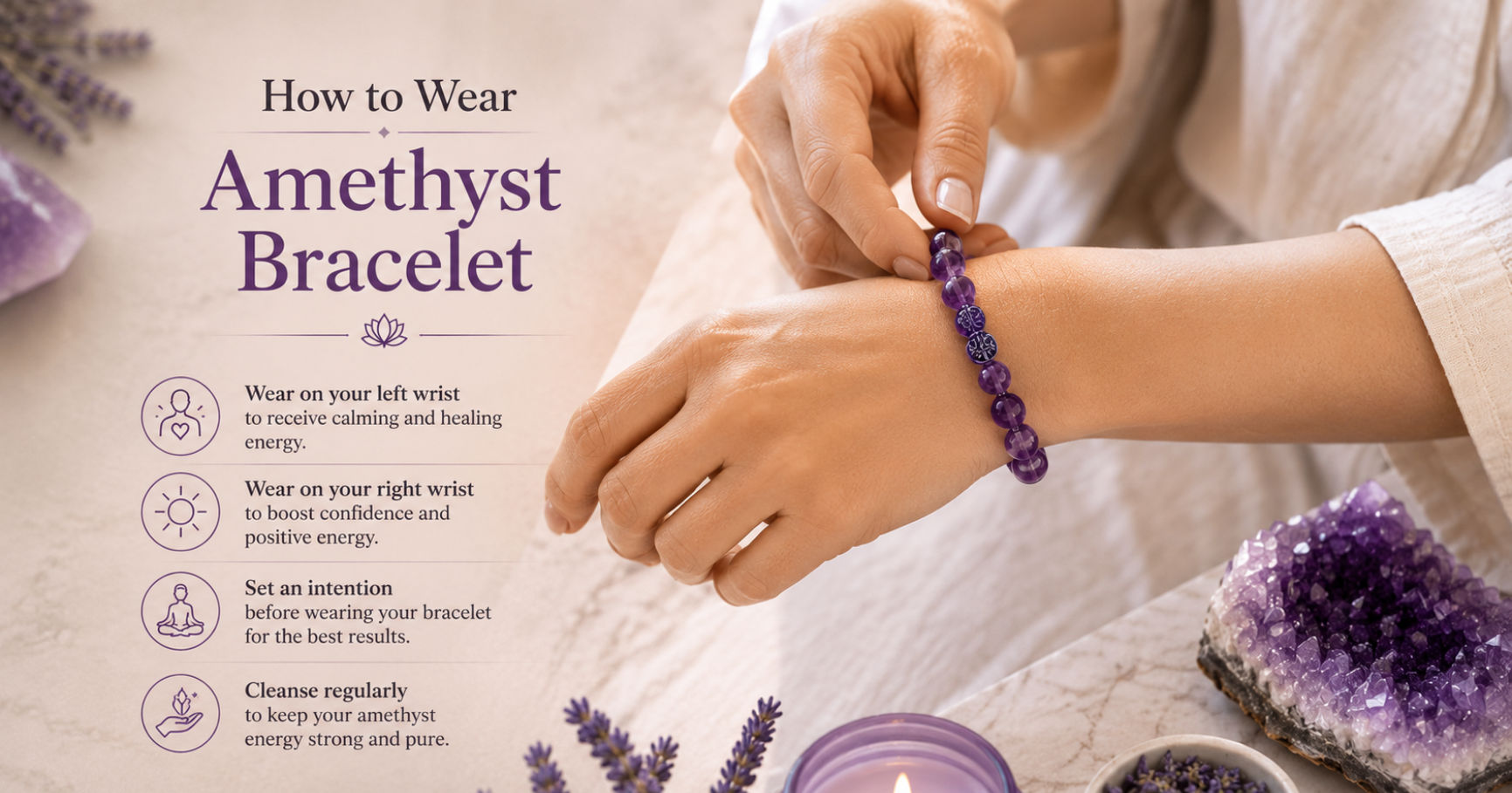 Amethyst Bracelet Benefits and How to Wear It Correctly