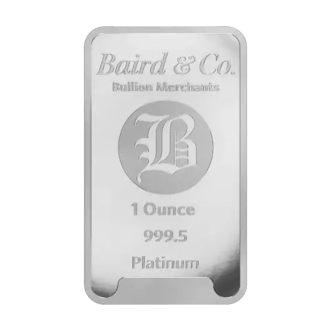 1oz Baird & Co Platinum Minted Bar