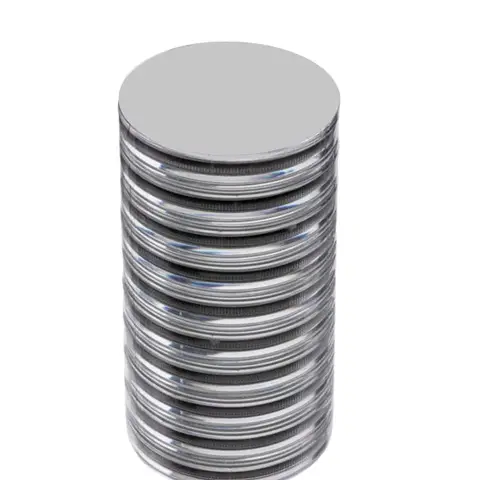 This image shows silver coins without the mint mark on top