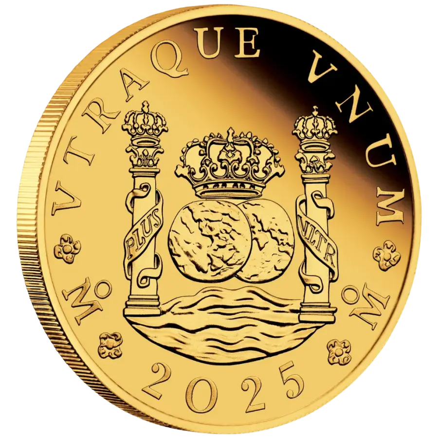 Thisisthesidereverseviewofthe225thAnniversaryofAustralianProclamationCoins-PillarDollar20251/4ozGoldProofCoin.
