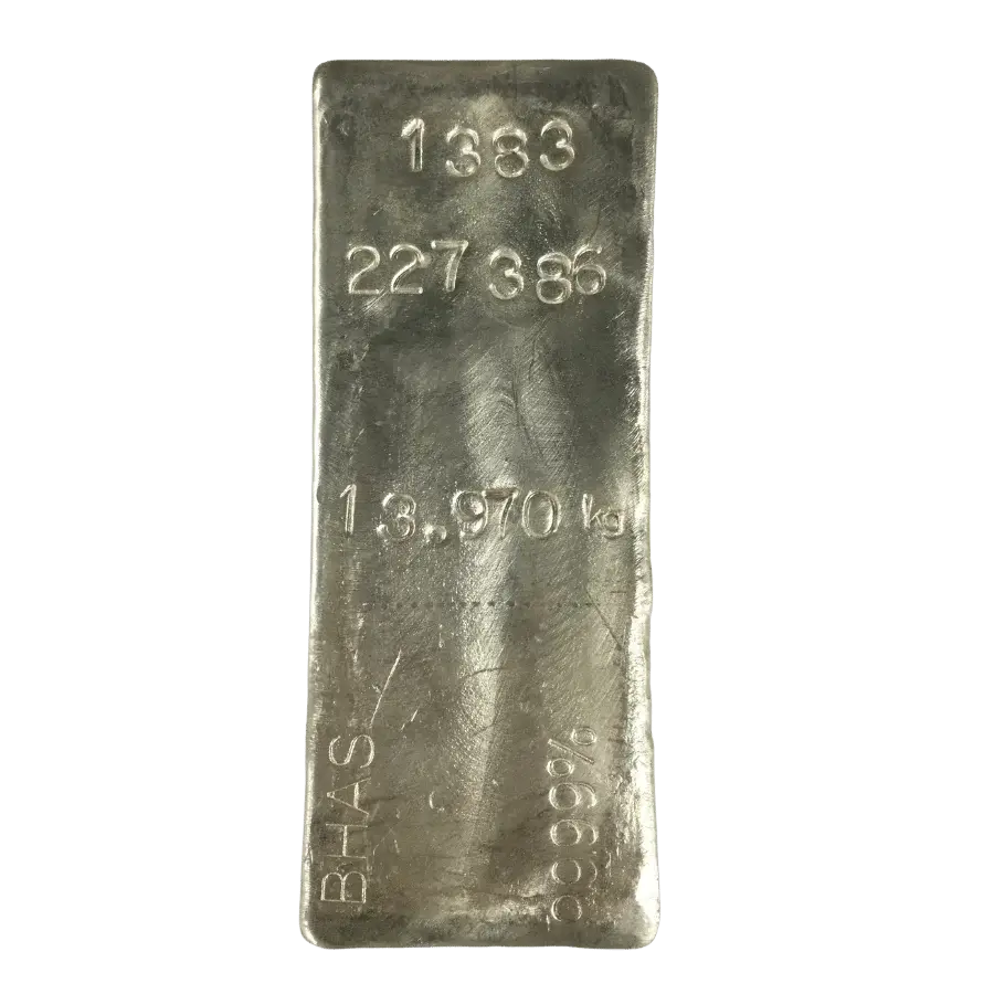 13.970kg BHAS Silver Cast Bar - Serial 227386