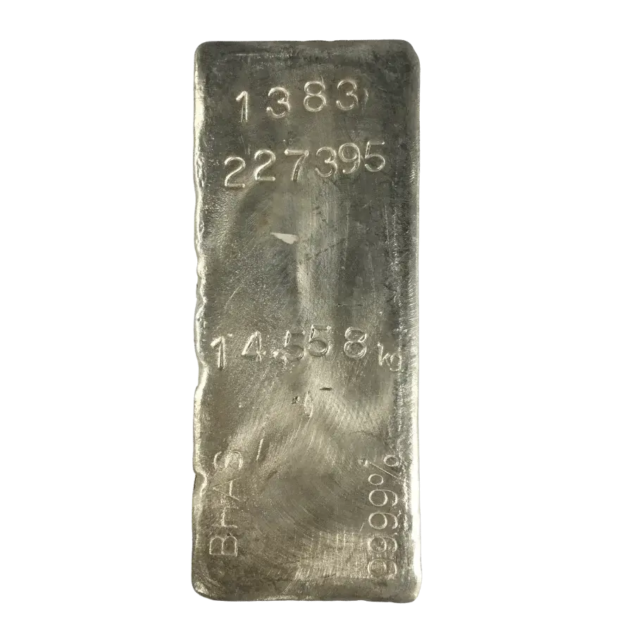 14.558kg BHAS Silver Cast Bar - Serial 227395