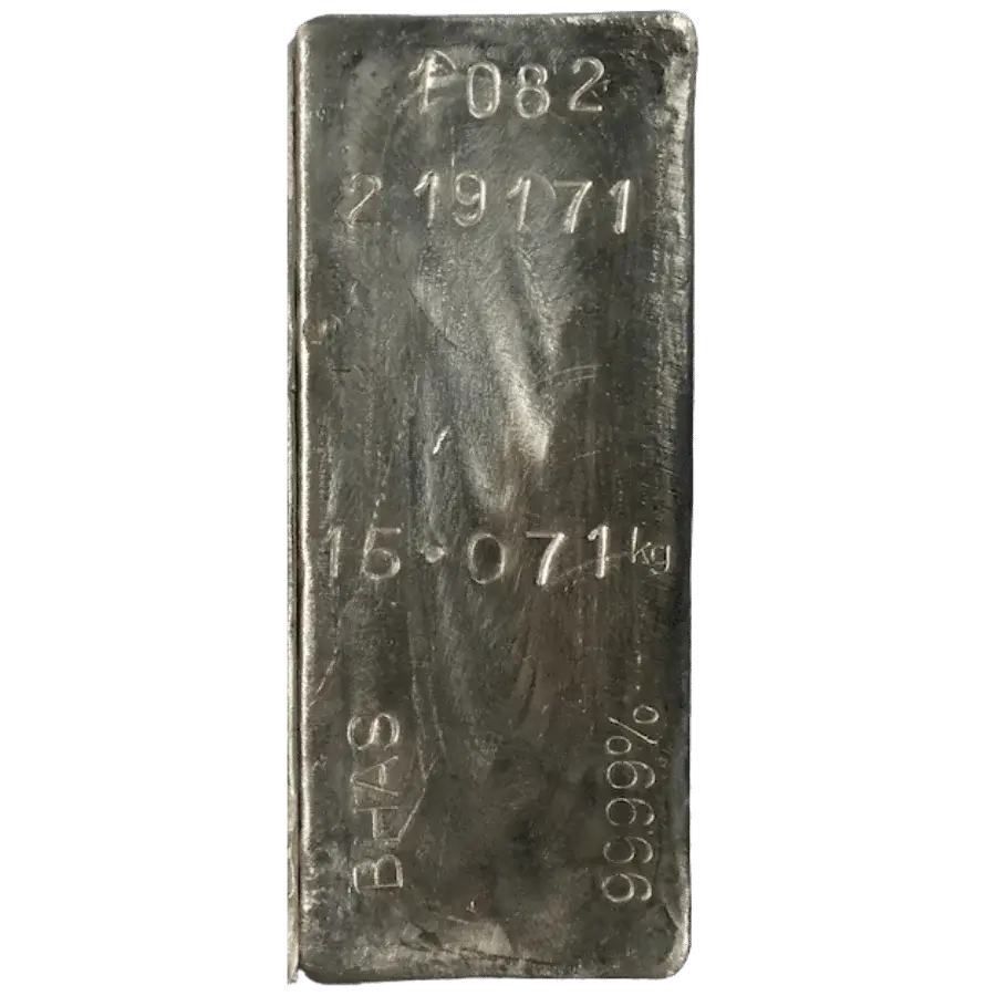 15.071kg BHAS Silver Cast Bar - Serial 219717