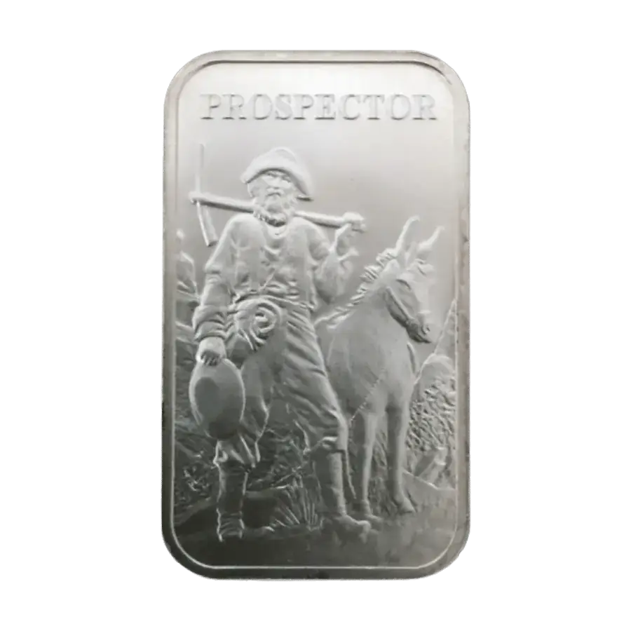 1ozProspectorSilverMintedBarObverse