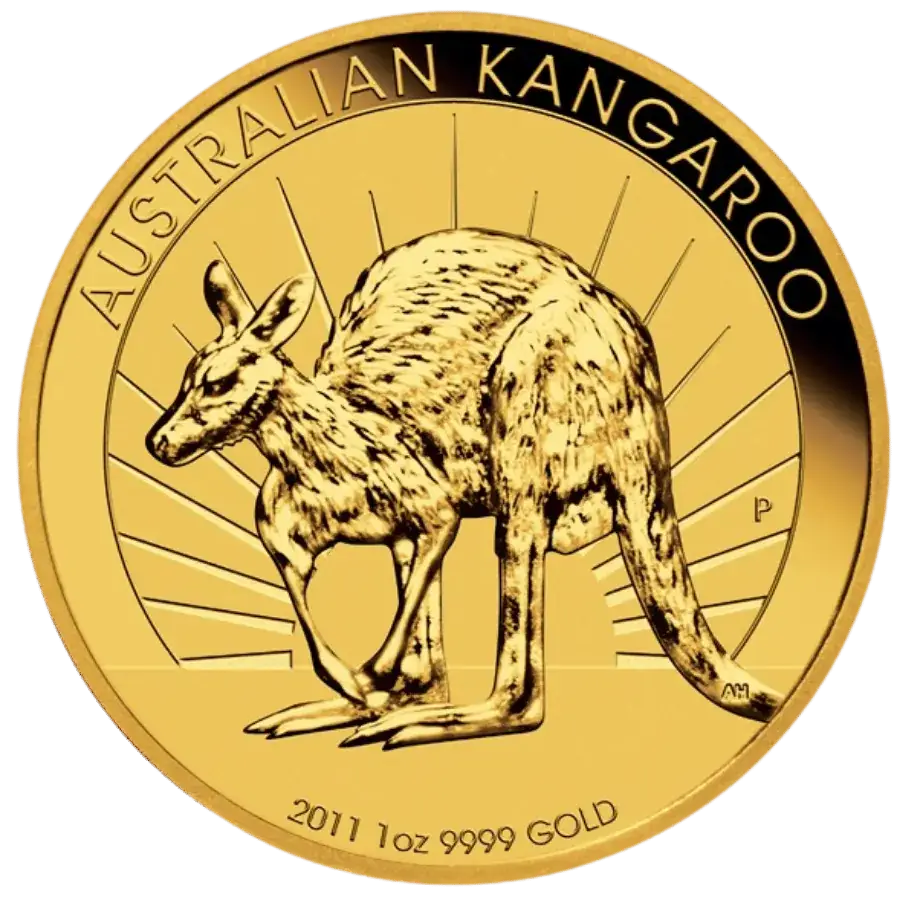 20111ozKangarooGoldCoinReverse