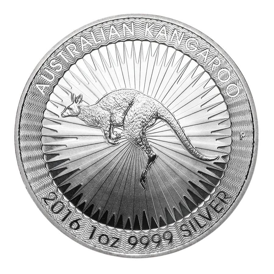 2016 1oz Kangaroo Silver Coin Reverse