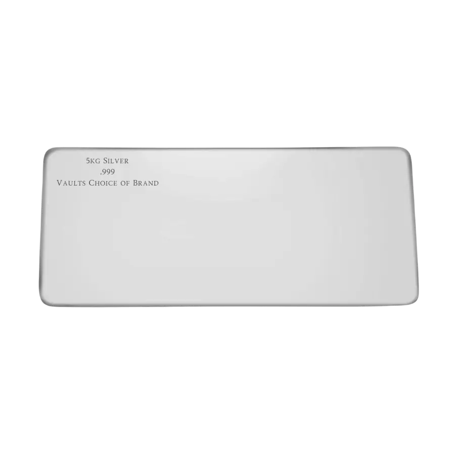 5kg Vaults Choice cast silver bullion bar