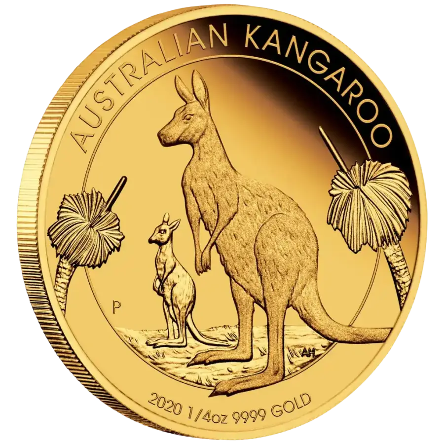Thisisanimageofthe20201/4ozKangarooGoldProofCoin