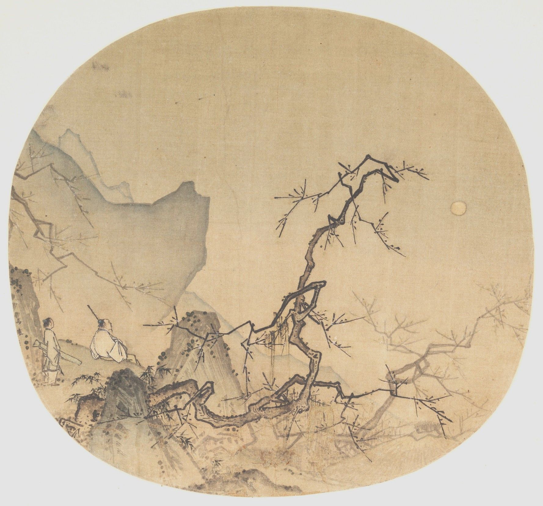 Fig2. Ma Yuan (1160-1225), "Viewing the Moon," Fan painting, Collection of The Metropolitan Museum of Art
