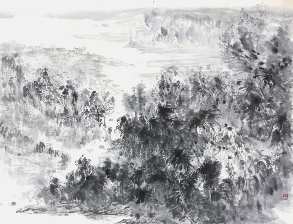 Landscape (山水) by Mo Lijia