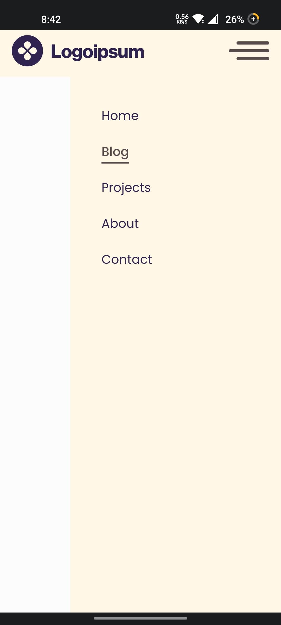 navbar mobile design