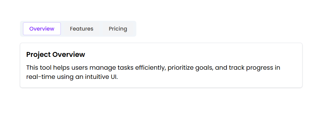 Clean and Scalable Tab UI in React with Tailwind