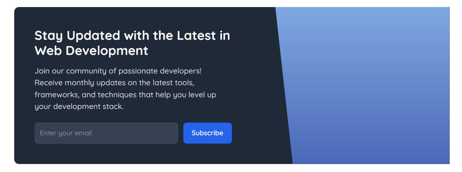 Tailwind Standout Newsletter UI