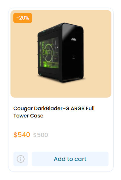 tech product card preview