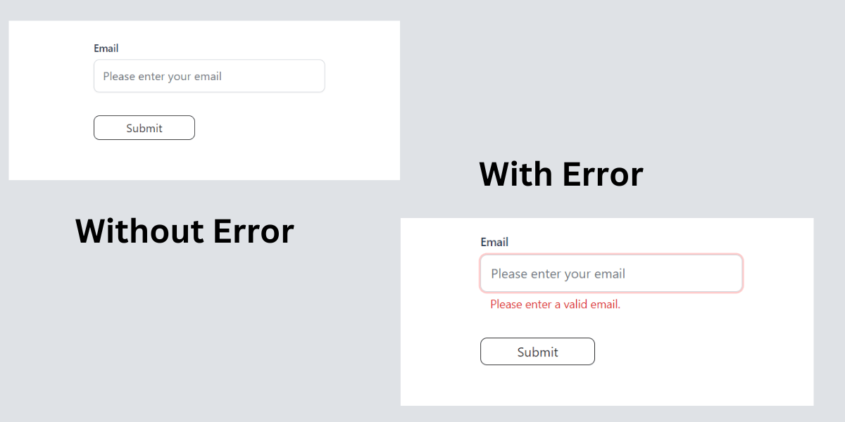 React Tailwind with Error and Label