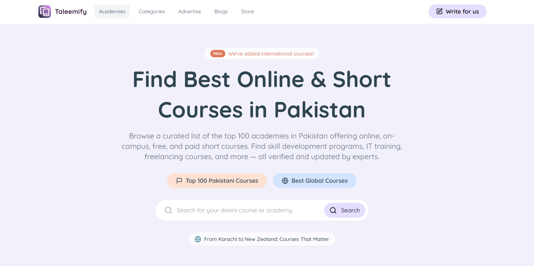 Taleemify course finder