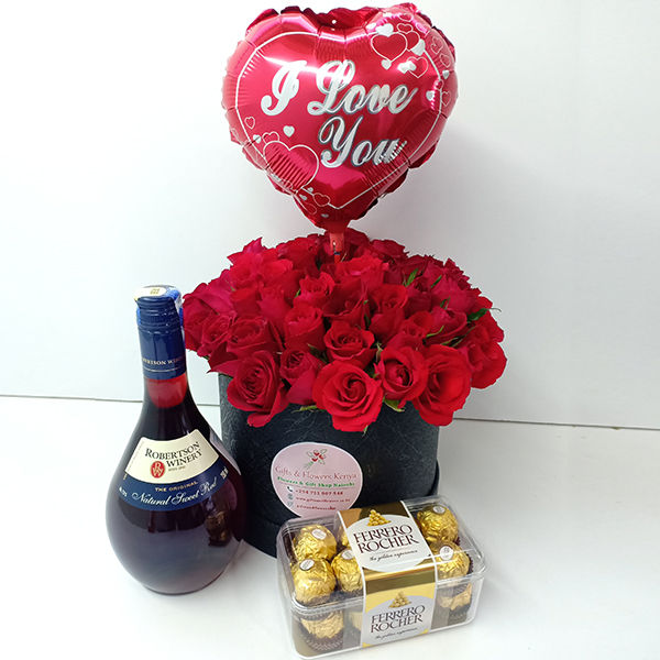 flowers chocolate and wine-nairobidrinks