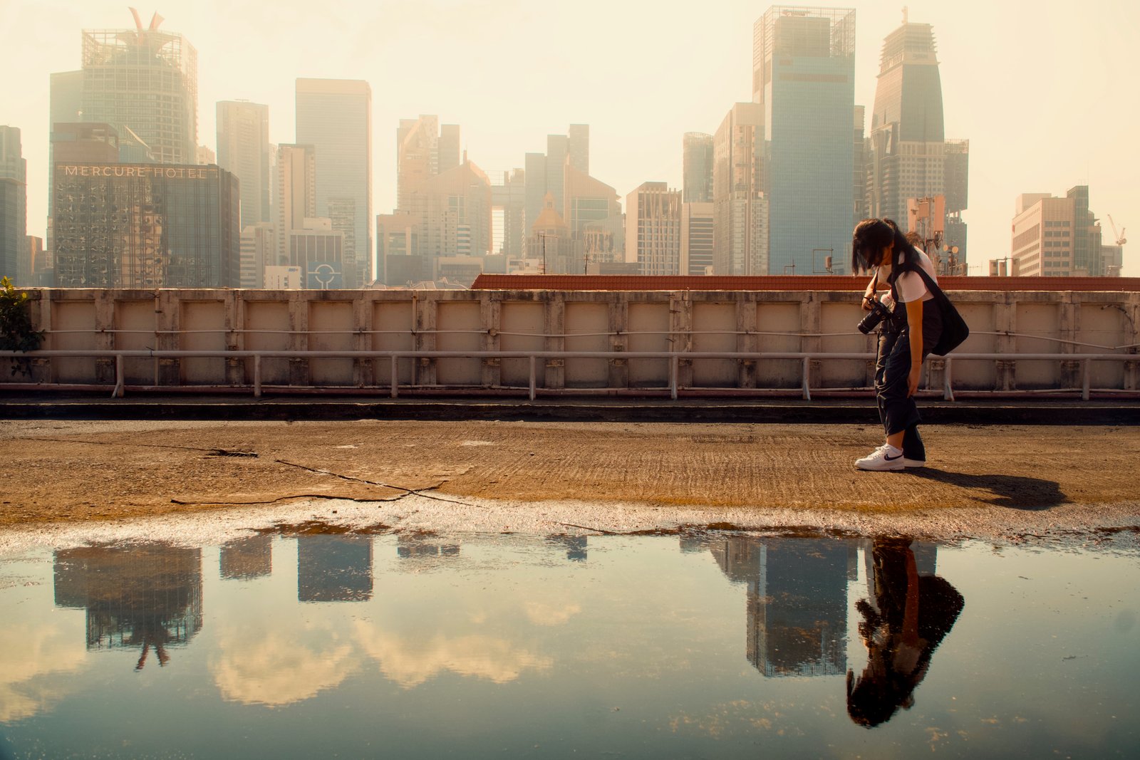 Before edit sample of city reflections