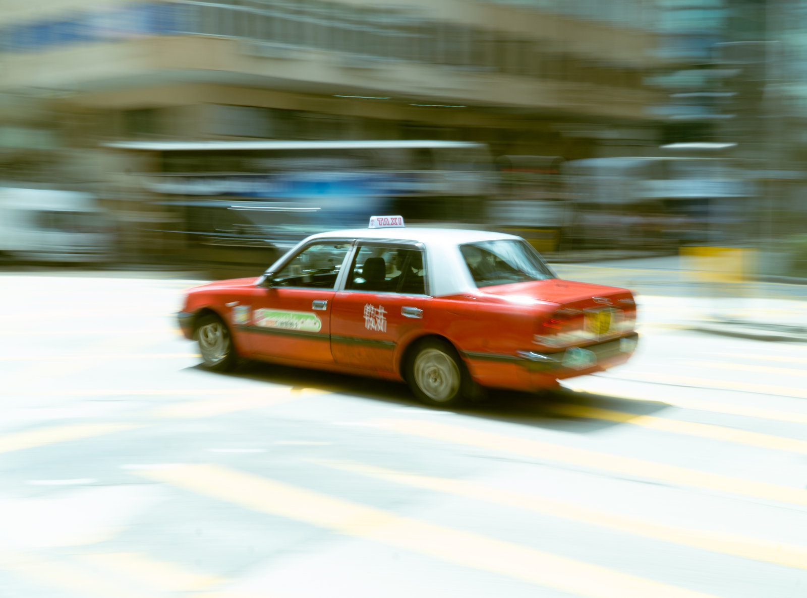 Before edit sample of a slow shutter street scene