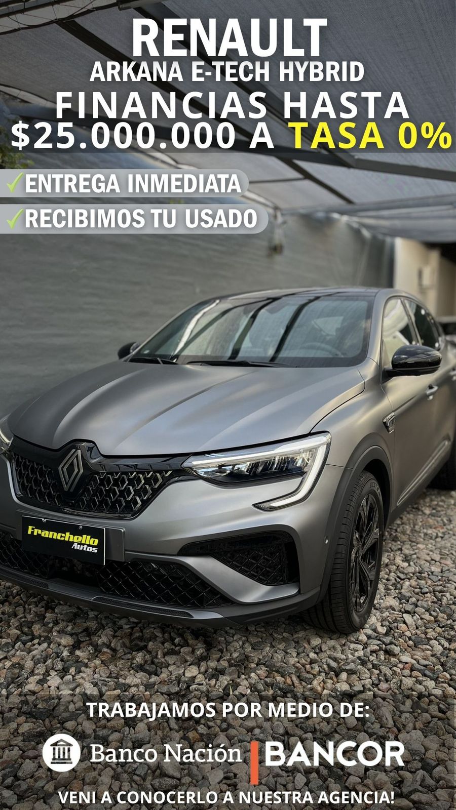 Renault ARKANA E-TECH HYBRID | Disponible en nuestro local para ENTREGA INMEDIATA