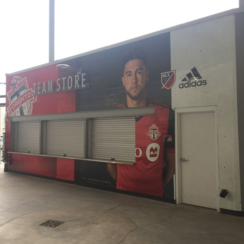 BMO field custom large format printing for team