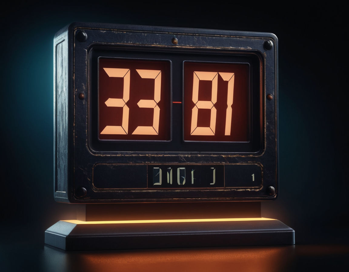 Illustration of a video game countdown clock with dramatic lighting, showcasing the anticipation of the game release. The image should convey excitement and a sense of time ticking down to the launch date.
