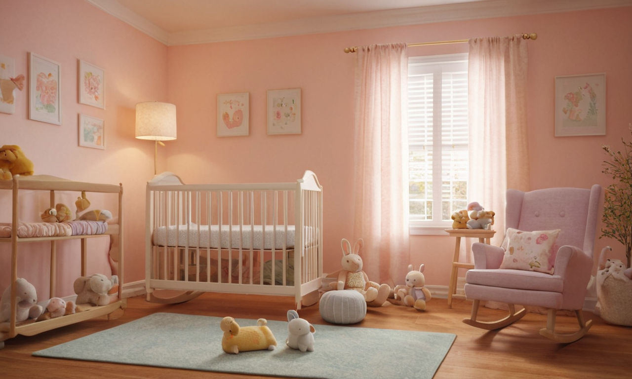 A cozy nursery scene in a virtual world, showcasing a crib, baby toys, and a rocking chair. Soft pastel colors, warm lighting, and a sense of tranquility fill the room, inviting players to immerse themselves in the joys of parenting in Mom Simulator 2023 on the Nintendo Switch.
