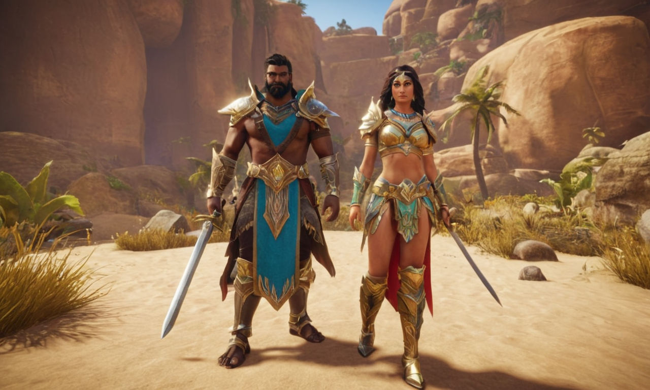 A vibrant and diverse collection of mythical-themed character skins in a multiplayer game universe, including intricate armor designs, magical accessories, and unique weaponry. Explore a variety of customization options with detailed character skins inspired by different mythologies and cultures.

