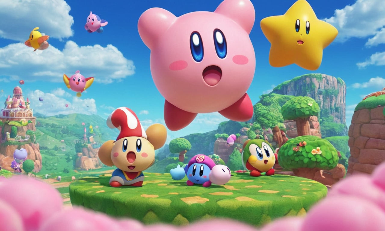 A vibrant and dynamic image prompt for your article on Kirby Mass Attack:

Image: A colorful and whimsical scene showing multiple small round characters similar to Kirby, each with different expressions, interacting in a variety of puzzles and challenges. The setting should be a fantastical world filled with obstacles and platforms, highlighting the unique gameplay mechanics of controlling multiple Kirbys at once. This image should capture the essence of teamwork, collaboration, and innovation in multiplayer adventures, showcasing the appeal of exploring plurality in the Kirby universe.
