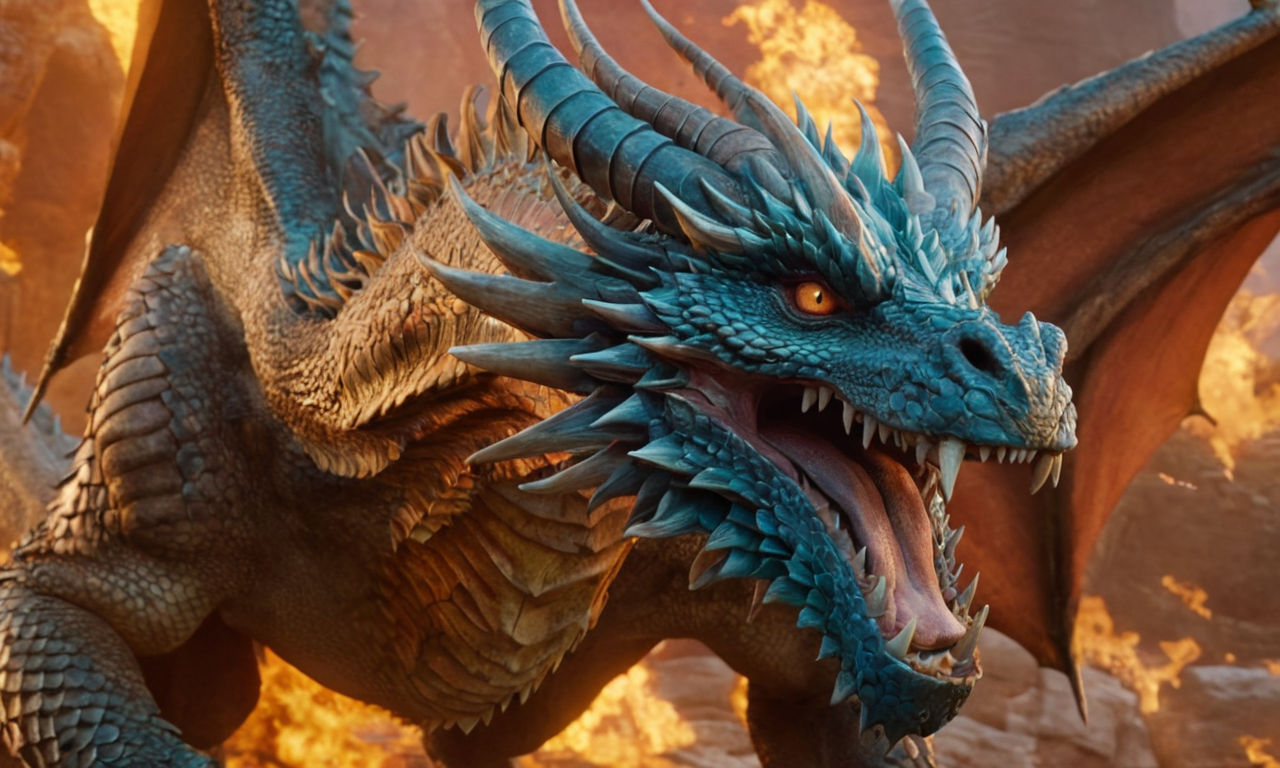 A majestic dragon with chaotic, swirling colors and intricate scales. The dragon is depicted in a fantastical setting, showcasing its immense power and unique abilities. The image conveys a sense of strength, mystery, and strategic importance, perfect for representing the Chaos Dragon in a mobile gaming environment.
